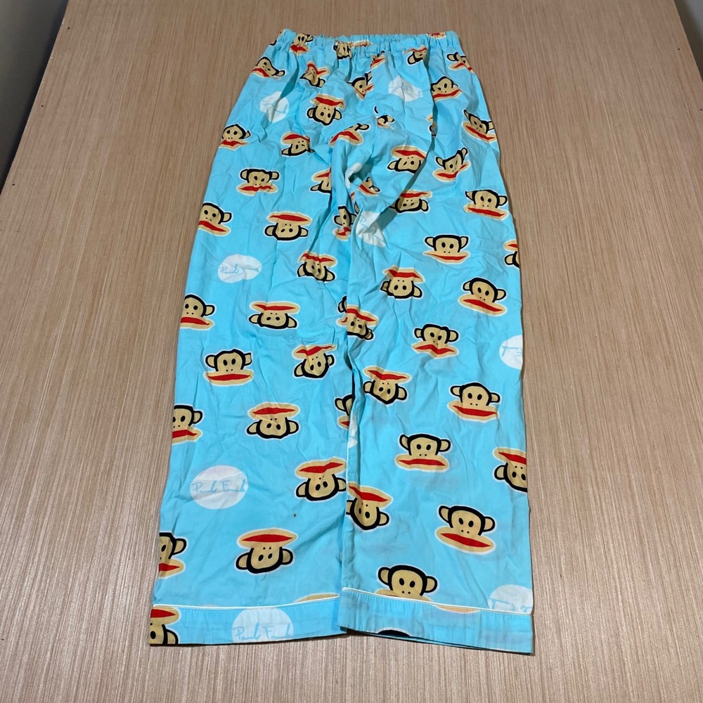 Paul Frank Julius the Monkey Blue Pajama Pants Elastic Waist Y2K Loungewear